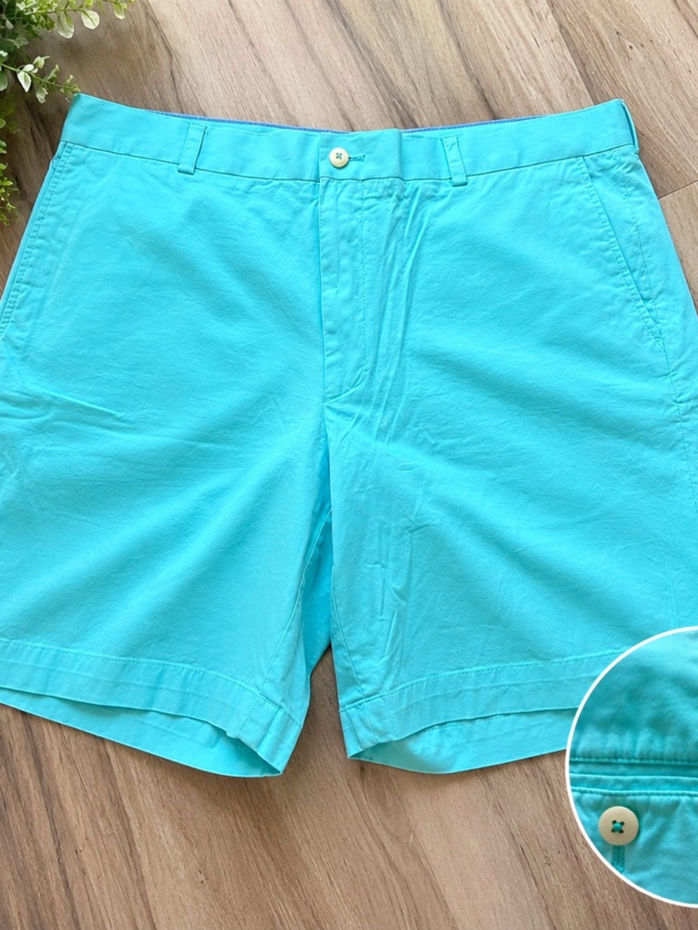 Southern Tide Men’s Aqua Chino Shorts Size 38 Coastal Preppy Golf Fishing